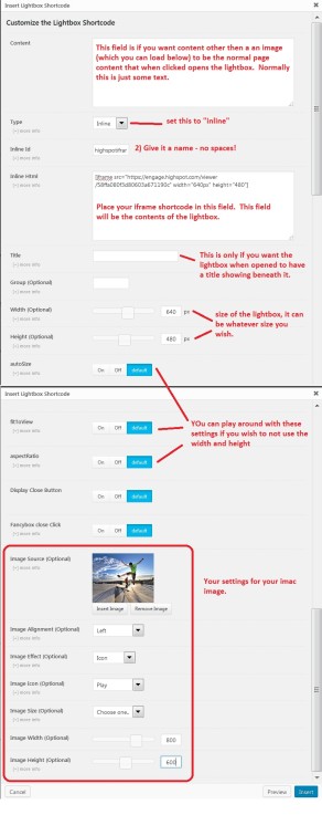 Lightbox shortcode with Iframe shortcode in it